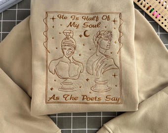 Sudadera bordada "La canción de Aquiles", regalo de mitología griega, ropa romántica LGBTQ.