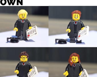 Personalized Graduate Made with LEGO® Brick & Minifigure Student, University, Grad Build your Own.