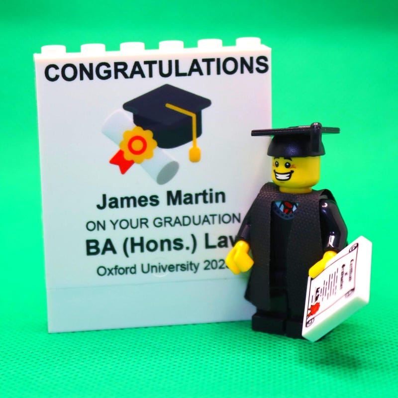 Lego Graduation Legos Graduation Minifigure - Etsy