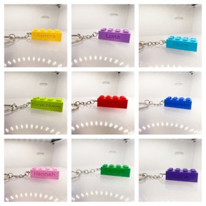 Personalised Engraved Keyring Made using 100% Brand New LEGO® Pieces