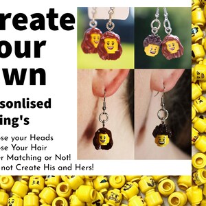 Gepersonaliseerde LEGO®-oorbellen. Bouw je eigen oorbellen met 100% gloednieuwe LEGO® Made to Order, voor hem en haar.