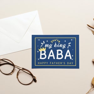 Baba Vaderdagkaart | Leuke Hindi Punjabi Urdu kaart | Desi-kaart | Pakistaanse vaderdagkaart | Personaliseerbaar met envelop