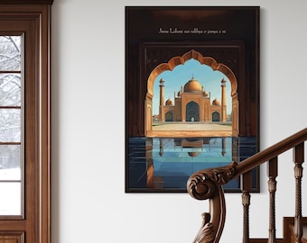 Lahore Pakistani Print | Desi Art | Punjabi Urdu | Badshahi Mosque Masjid | Gift