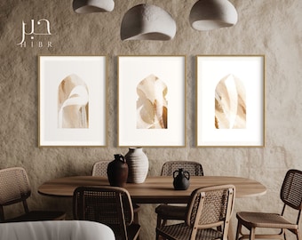 Alif Laam Meem Set of 3 prints | Modern Art | Living room Bedroom | Wall Art | Minimal Neutral | Islamic Wall Art | Home decor Gift