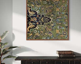 Al Rawdah Original Painting | Islamic Muslim Art | Umrah Hajj Gift | Iconic Al Rawdah Masjid An Nabawi Rug | Muslim Home