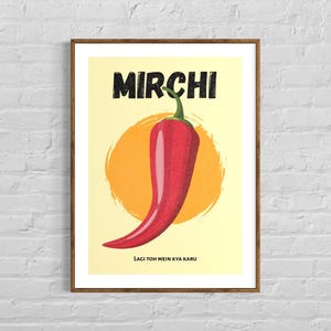 Mirchi Lagi Toh mein kya karu Pakistani Print | Desi Art | Punjabi Urdu | Bollywood Funny Urdu | Gift