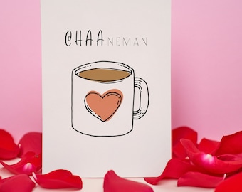 Chaaneman | Fun Love Romantic Hindi Punjabi Urdu Card | Desi Card | Pakistan Valentines Card | Romantic Card | with Envelope