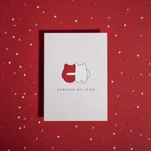 Forever my Jaan Card / Fun Love Romantic Hindi Punjabi Urdu Card / Desi Card / Pakistan Valentines Card / Romantic Card / with Envelope