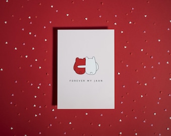 Forever my Jaan Card | Fun Love Romantic Hindi Punjabi Urdu Card | Desi Card | Pakistan Valentines Card | Romantic Card | with Envelope