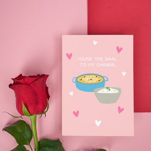 Você é daal para meu chawal | Urdu romântico do Punjabi do Hindi do amor do Cartão Comemorativo | Desi Cartão Comemorativo | Cartão dos Valentim de Paquistão de <br> Entrega Rápida? cartão romântico | com envelope