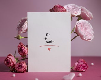 Tu Aur Mein Card | Fun Love Romantic Hindi Punjabi Urdu Card | Desi Card | Pakistan Valentines Card | Romantic Card | with Envelope