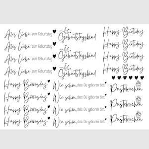 Print template for your candle design - Template for water slide film - Commercial purposes permitted - Graphic design - PDF print template