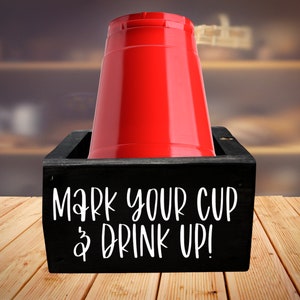 Rustic Red Solo Cup Holder: Party Picnic Decor