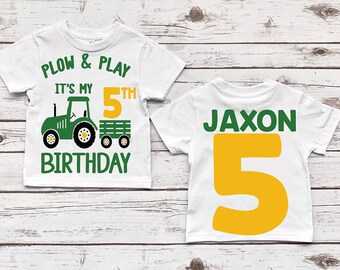Tractor Birthday Boy Shirt, Farmer Birthday Boy, Tractor Birthday, Tractor Farmer Birthday Shirt, Plowing Birthday, Farm Birthday