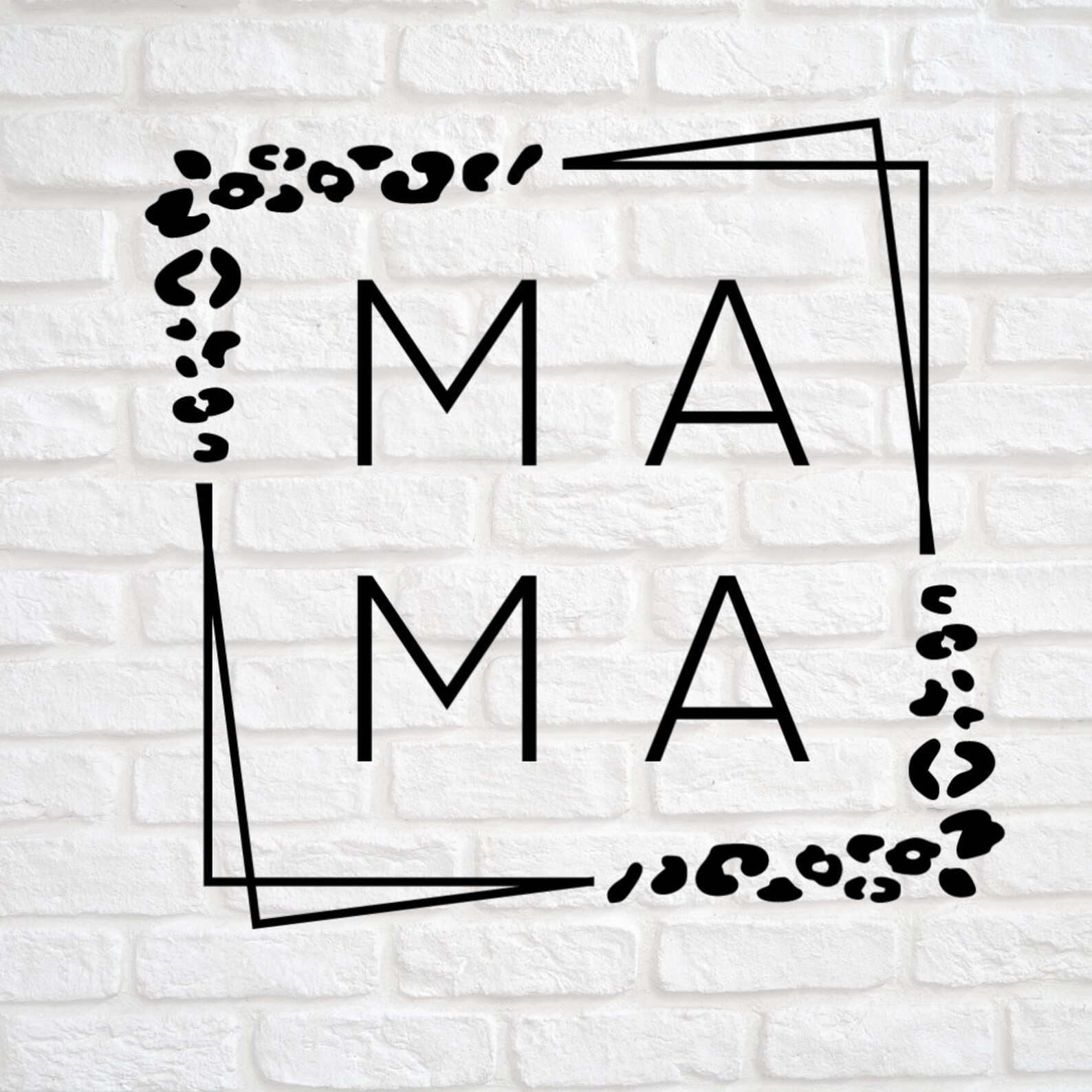 Mama Leopard Square PNG SVG JPG - Etsy