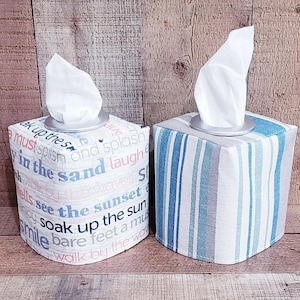 Nautical Decor, Undersea Decor, Beach Decor,Decorative Cover, Tissue Cover, Square Tissue Holder, Tissue Cover Box, Cotton,  Case