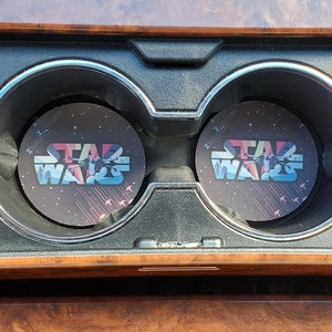 Star Wars,Auto-Untersetzer,Neopren-Untersetzer,Auto-Zubehör,Auto-Dekor,Untersetzer,Getränkeuntersetzer-Untersetzer, Gummi-Auto-Untersetzer,Auto-Charm, Geschenk für Papa