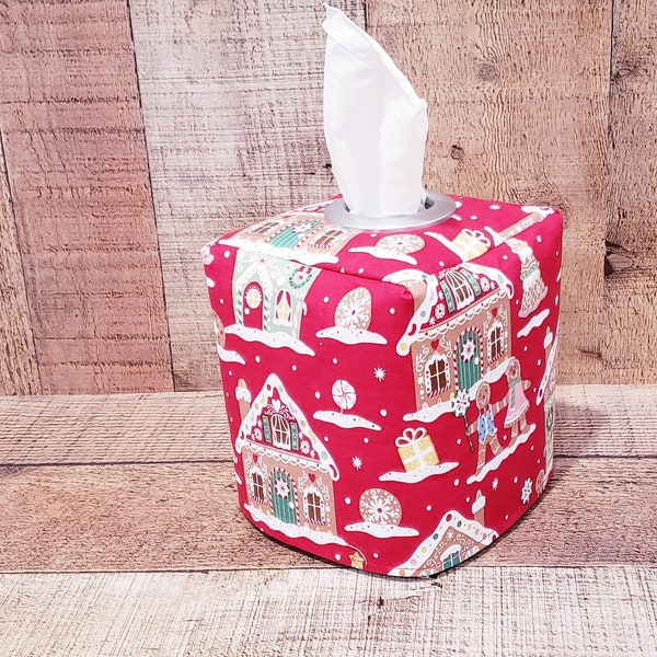 Gingerbread Decor, Holiday Decor, Fabric Tissue Box Cover, Christmas Decor, Christmas Farmhouse, Gingerbread Man, Candy Decor, Cookie Decor,