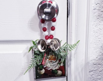 ヴィンテージサンタ、クリスマスドアチャーム、ドアノブ装飾