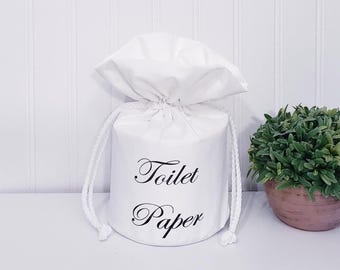 Toilettenpapier,Weiße Rolle, Ersatzpapierrolle, Badezimmer Dekoration, Toilettenpapierhalter aus Stoff, Toilettenpapierbezug