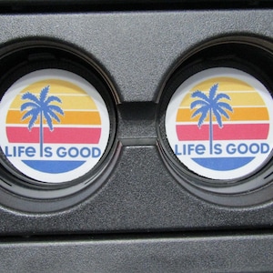 Das Leben ist gut Untersetzer, Neopren-Auto-Untersetzer, Autozubehör, Auto-Dekor, Auto-Untersetzer, Getränkehalter-Untersetzer, Gummi-Auto-Untersetzer, Auto-Charme