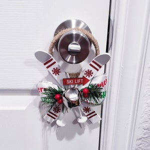 Christmas Door Charm, Door Knob Decor,Christmas Door Knob Hanger, Door Decor, Door Bell, Winter Door Hanger, Farmhouse Christmas, Door Charm