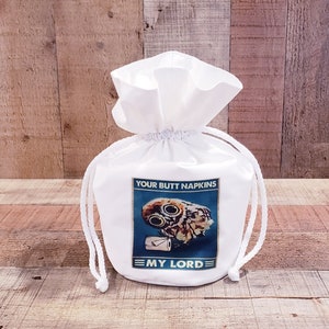 Humorous Decor, White Spare Tissue Roll, Spare Tissue Cover, Bathroom Decoration, Fabric Toilet Paper Holder, Toilet Paper Cover