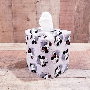 Mickey and Minnie Mouse Tissue Box Cover, Tissue Cover, Mickey Mouse Decor, Fabric Tissue Cover, Nursery Decor, Mickey Mouse