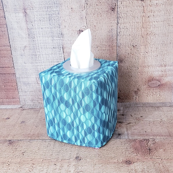 Teal Tissue Box Cover, Teal Decor, Tissue Box Cover, Spring Decor, Fabric Tissue Cover, Nursery Decorations,Decorative Box Cover