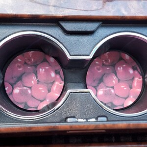 Cherry Car Coasters: Humorous Neoprene Car Decor (Set of 2)
