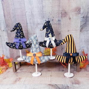 Primitive Witch Hat, Halloween Witch Hat,Farmhouse Witch Hat,Halloween Decor,Witch Hat Decor,Witch Tree,Tier Tray Witch Hat,Fabric Witch Hat
