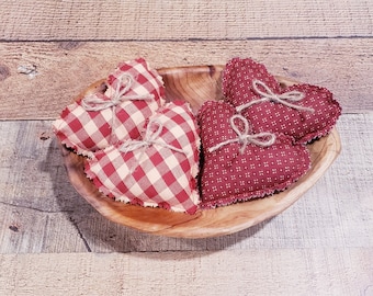 Mini Vintage Heart Pillows, Valentine's Decor, Tiered Tray Decor, Farmhouse Valentine's Decor,Valentine's Bowl Fillers, Vintage Hearts