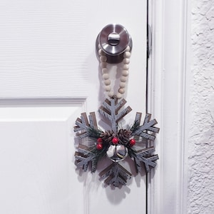 Christmas Door Charm, Door Knob Decor,Christmas Door Knob Hanger, Door Decor, Door Bell, Winter Door Hanger, Farmhouse Christmas, Door Charm