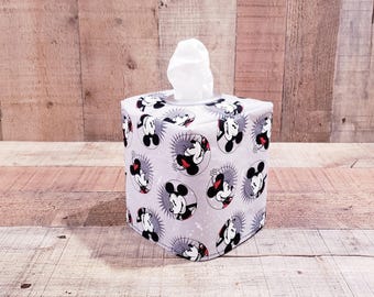 Mickey and Minnie Mouse Tissue Box Cover, Tissue Cover, Mickey Mouse Decor, Fabric Tissue Cover, Nursery Decor, Mickey Mouse