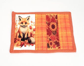 Mug Rug,Quilted Mug Rug,Fall Mug Rug,Coffee Bar Decor,Coffee Coasters, Snack Tray,Quilted Coaster,Fall Decor, Fall Coffee Bar,Cup Mug