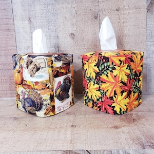Fall leaves Decor,Harvest Decor, Decorative Cover, Tissue Cover, Square Tissue Holder, Fall Decor,   Fall Tissue Case, Farmhouse Decoration