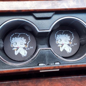 Decoración de Betty Boop, Posavasos de Betty Boop, Accesorios para el coche, Decoración del coche, Posavasos para el coche, Posavasos de goma para el coche, Adorno para el coche, Posavasos para el coche