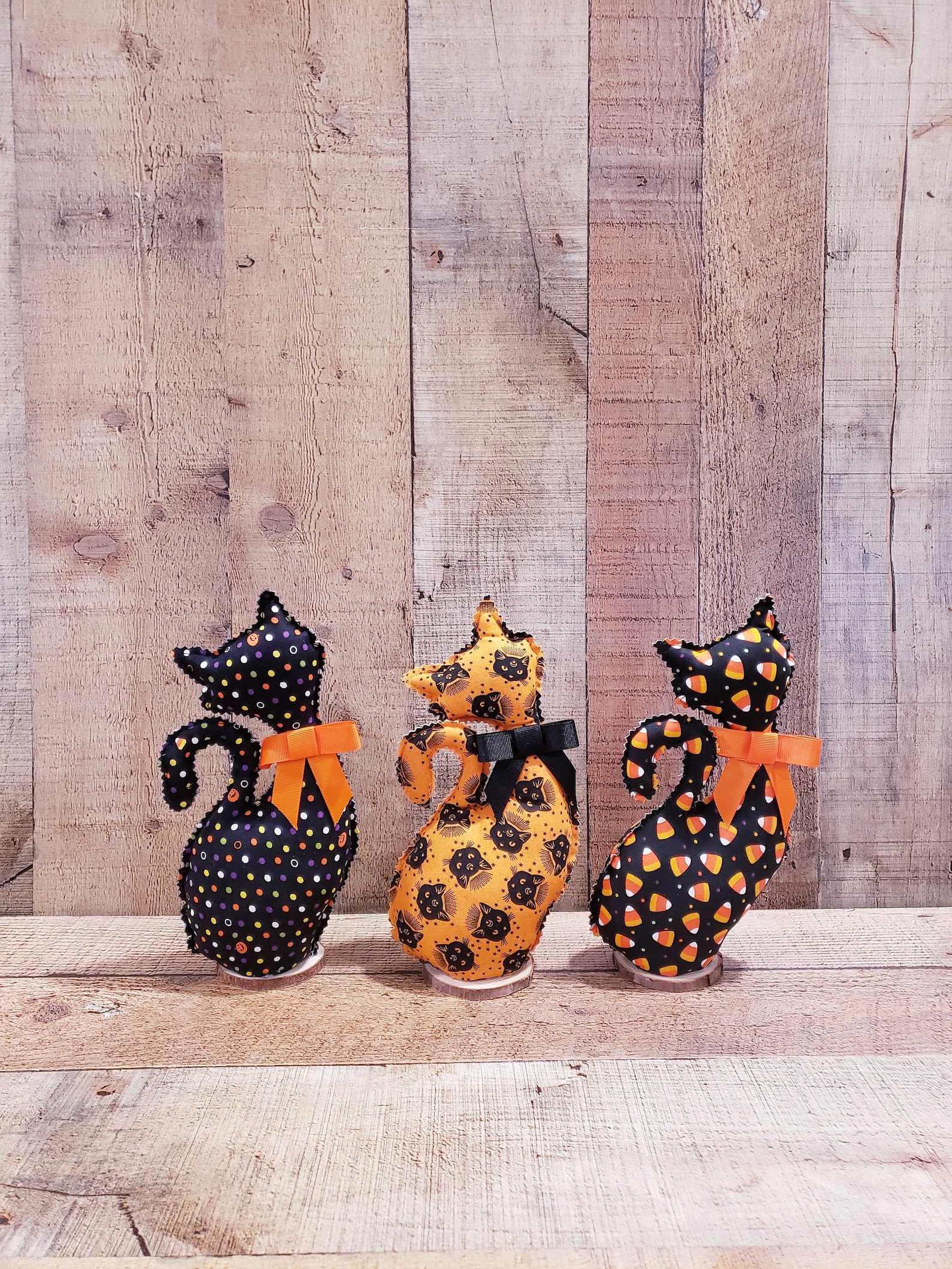 Halloween Fabric Cats,halloween Cat Decor Halloween Decoration,spooky ...
