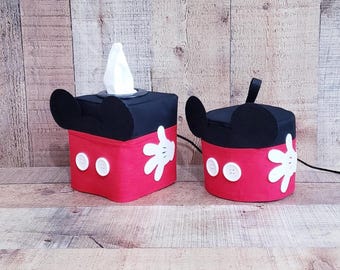 Micky Maus, Stoff Taschentücher Box Halter, Ersatz Toilettenpapierhalter, Micky Maus Dekor, Badezimmer Dekor, Badezimmer Akzente,Micky Maus Dekor