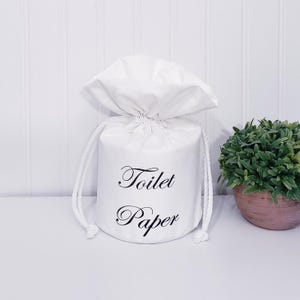 Toilet Paper Cover, White Spare Tissue Roll, Spare Tissue Cover, Bathroom Decoration, Fabric Toilet Paper Holder, Toilet Paper Cover