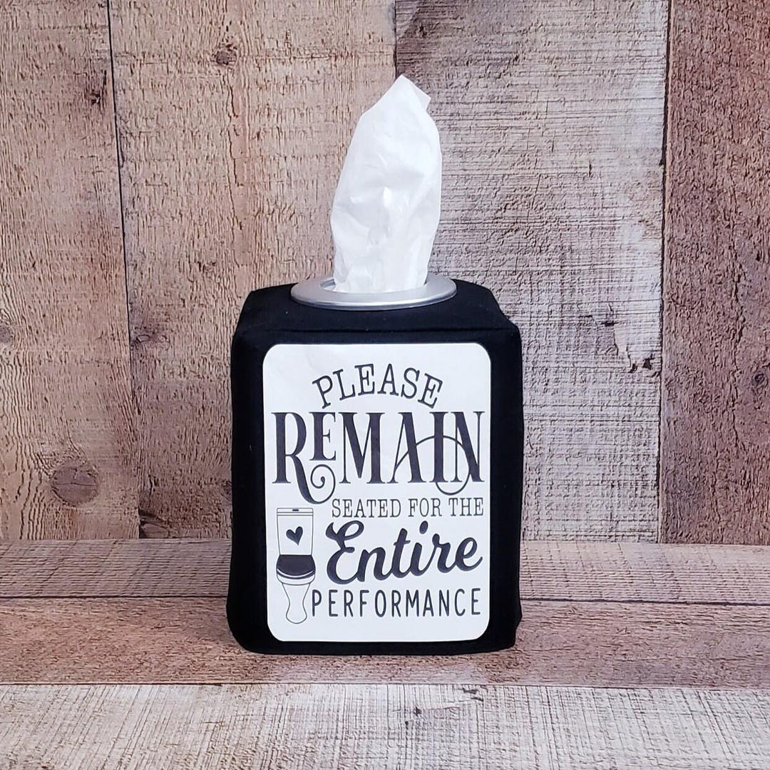 Humorous Decor,tissue Box Cover,tissue Box Holder, Bathroom