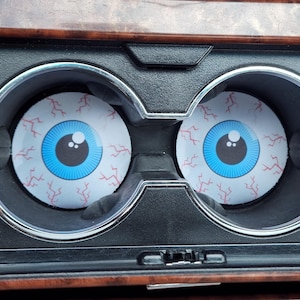 Big Eyes Car Coasters: Neoprene Cup Holder Coaster Set