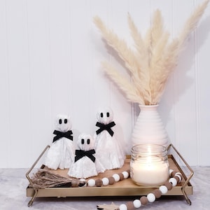 Familia fantasma, Mini decoración fantasma, Bandeja fantasma escalonada, Decoración de cafetería fantasma, Decoración fantasma, Decoración de Halloween, Decoración espeluznante, Decoración de otoño, Decoración de escritorio de otoño