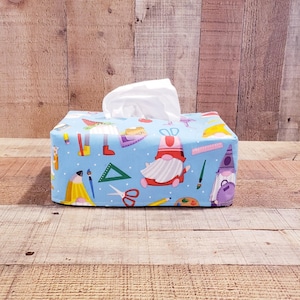 Educational Decor, Back To School Decor, Decorative Cover, Rectangle Tissue Cover, Rectangle Tissue Holder, Tissue Cover Box