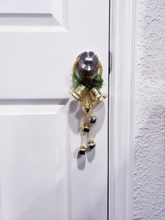 Gold Bells Christmas Door Knob Hanger Door Decor Door Bell Holiday Decor Winter Door Hanger Farmhouse Christmas Door Charm Etsy UK