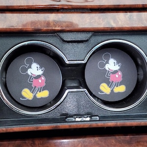 Car Coasters,Mickey Mouse Car Coasters, Neoprene Car Coasters,Car Accessories,Car Decor, Cup holder Coaster, Rubber Car Coaster,Car Charm