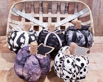 Halloween Pumpkins, Fabric Pumpkins, Autumn Decor, Farmhouse Pumpkins, Farmhouse Decor, Fall Decor, Fall Centerpiece, Fall Pumpkins
