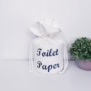 Toilet Paper Cover, White Spare Tissue Roll, Spare Tissue Cover, Bathroom Decoration, Fabric Toilet Paper Holder, Toilet Paper Cover