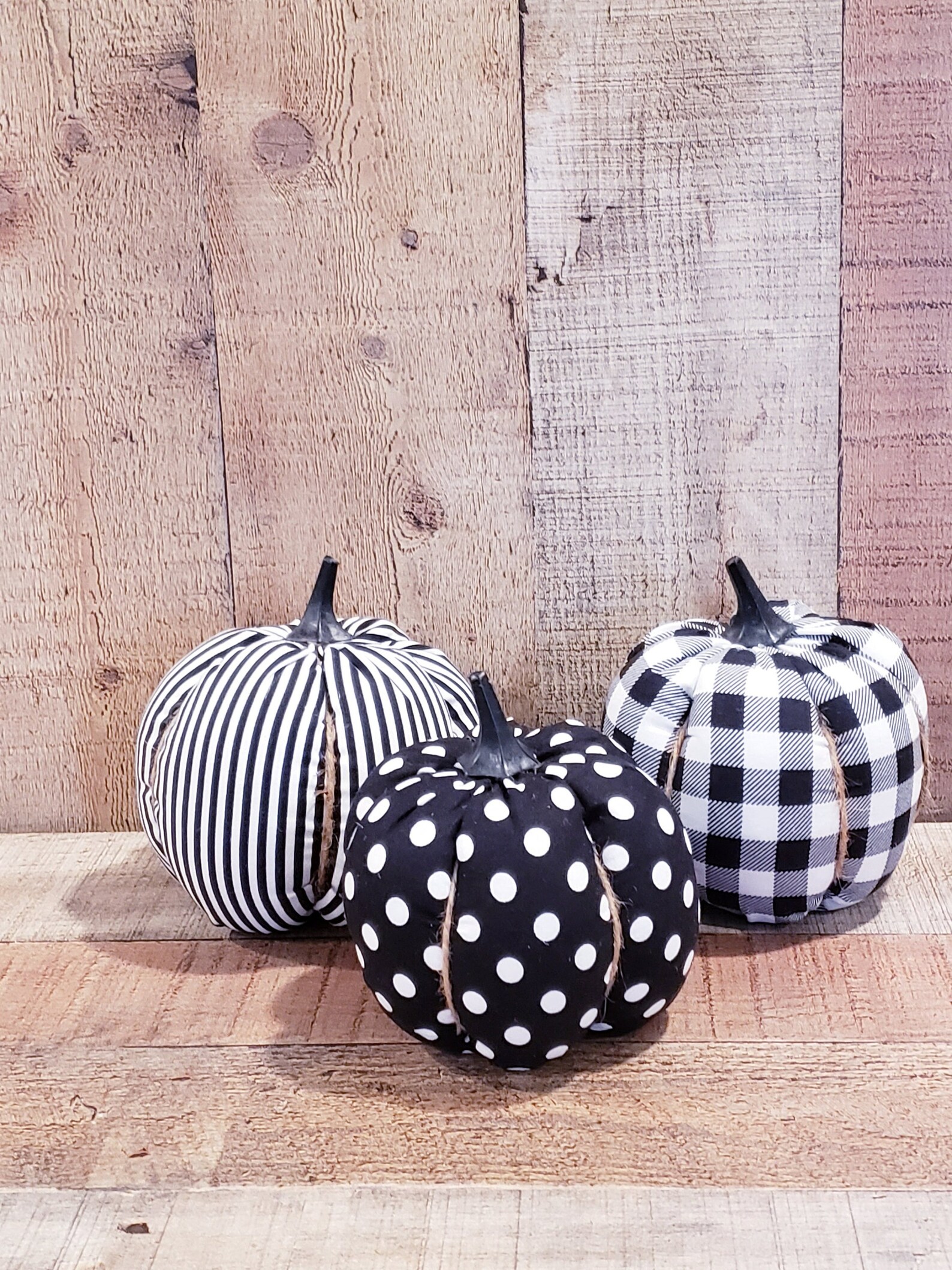 Black and White Pumpkin Farmhouse Pumpkin Fall Decoration - Etsy