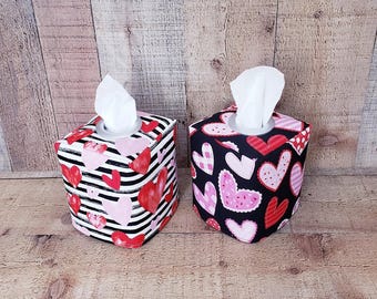 Valentine's Day Decor, Hearts Decor, Valentine's Decor, Valentine's Tissue Cover, Holiday Tissue Holder, Valentine's Decoration